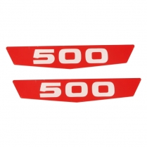 Hood Side Emblem Plastic Insert - "500" - 1963-66 Ford Truck