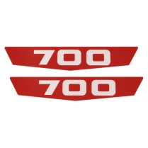 Hood Side Emblem Plastic Insert - "700" - 1963-66 Ford Truck