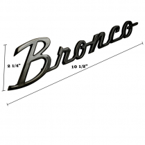 Fender Emblem - Black Chrome - "Bronco" - 1966-77 Ford Bronco, 2021-Up Ford Bronco