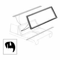 Windshield Seal - Bronco - No Groove for Chrome - 1966-77 Ford Bronco