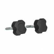 Windshield Knobs - Satin Black - 1966-77 Ford Bronco