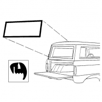 Back Glass Seal - In Liftgate - without Groove for Moldings - 1966-77 Ford Bronco