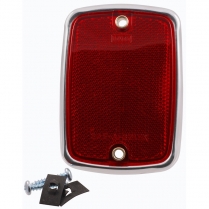 Rear Body Reflector - Red - LH or RH - FoMoCo Script - 1967 Ford Bronco, 1967-75 Ford Truck