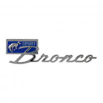 Fender Emblem - Chrome w/Blue - "Bronco Sport" - 1967-77 Ford Bronco