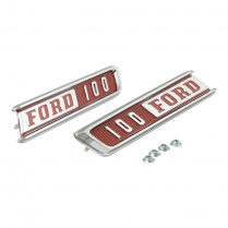 Hood Side Emblems - F100 - Pair - 1967 Ford Truck