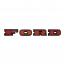 FORD Grille Letters - Satin Black with Red Insert - 1967-77 Ford Bronco