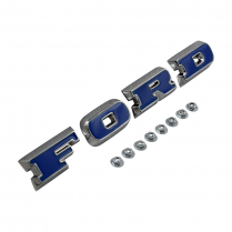 FORD Grille Letters - Chrome with Blue Insert - 1967-77 Ford Bronco