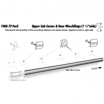 Door Molding - Right or Left - 1968-72 Ford Truck