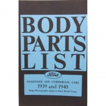 Book - "Body Parts List" Manual - 1939-40 Ford Truck, 1939-40 Ford Car