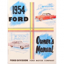 Book - Owners Manual - 1954 Ford Car  