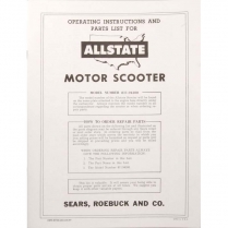 Allstate Parts Book & Owners Manual - 1958-62 Cushman Scooter