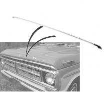 Hood Lip Molding End Left Hand - 1970-72 Ford Truck    