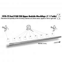 Upper Short Bed Molding - 1970-72 Ford Truck