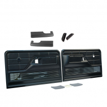 Door Panels Kit - XLT - Black  - 1973-79 Ford Truck, 1978-79 Ford Bronco