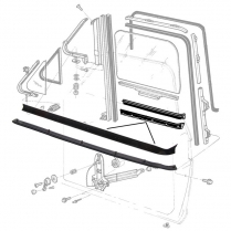 Door Glass Anti-Rattlers - Right - 1973-79 Ford Truck, 1978-79 Ford Bronco