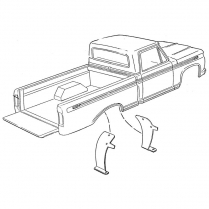 Rear Wheel Opening Splash Shield - 1976-79 Ford Truck, 1978-79 Ford Bronco