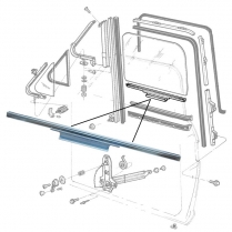 Door Glass Lift Channel - RH - 1973-79 Ford Truck, 1978-79 Ford Bronco