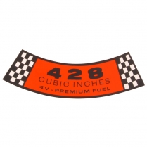 Decal - Air Cleaner - 428-4V CID - Premium Fuel - 1966-67 Ford Car  