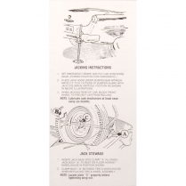 Decal - Jack Instructions - 1954-56 Ford Car  