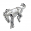 Emblem - Bronco Horse - Universal - Peel & Stick Application - Chrome - 1966-96 Ford Bronco, 2021-Up Ford Bronco