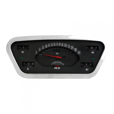 Instrument Cluster - 12 volt - Black - 1953-55 Ford Truck