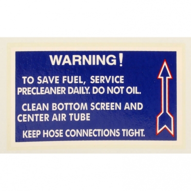 Decal- Warning To Save Fuel - 1939-52 Ford Tractor