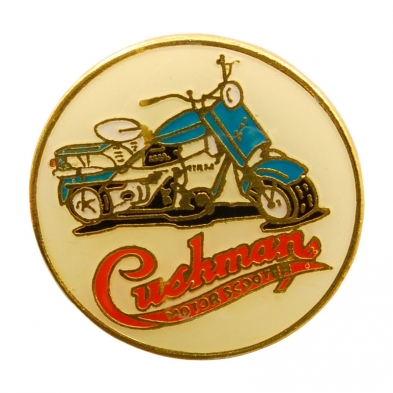 Lapel Pin - Blue Cast Iron Eagle - 1936-65 Cushman Scooter