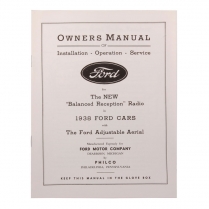 Radio Installation Manual - 1938 Ford Car