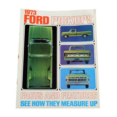 1973 Ford Pickups Facts and Features Brochure - 1973 Ford Truck Cover view
