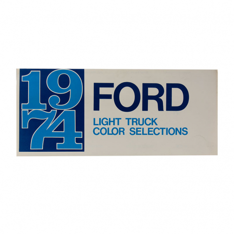 Light Truck Color Selection Brochure - 1974 Ford Truck Cover view