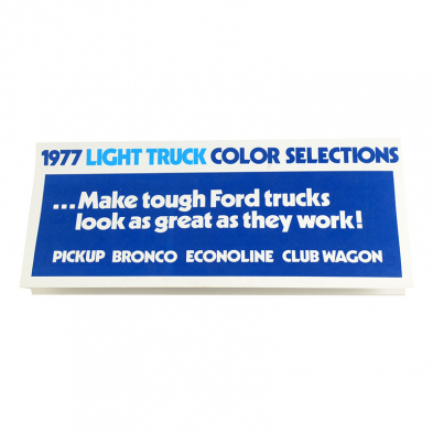Light Truck Color Selection Brochure - 1977 Ford Truck Cover view