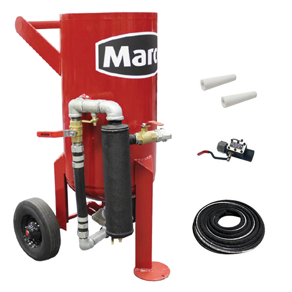 2.0 Cu Ft L-Series Blast Pot w/ moisture separator, Bantam valve