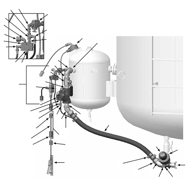 130E Conversion Kit, 12VDC, Metering Valve, 4-Outlets