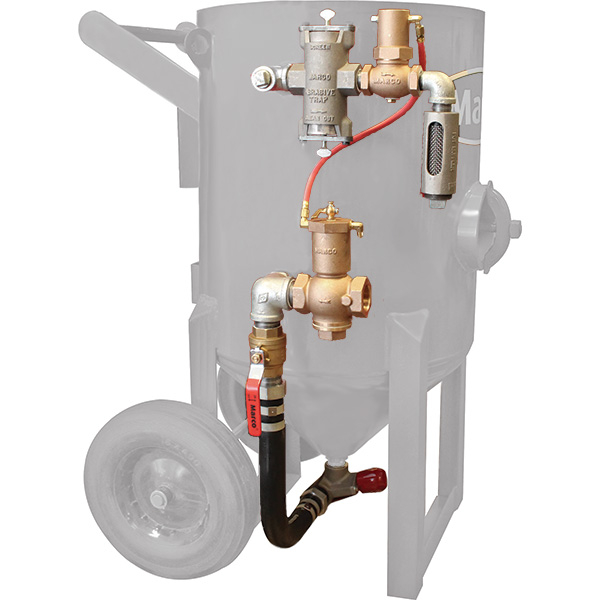 125P System w/ 1-1/4" Bantam Valve, for Bare 6.5 cu ft Blast Pots