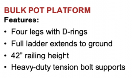 Allredi Bulk Pot Platform, 160 Cu Ft Pots