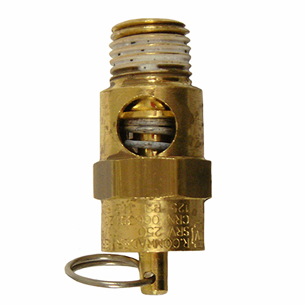 Pressure Relief Valve 125 PSI 1/4" NPT