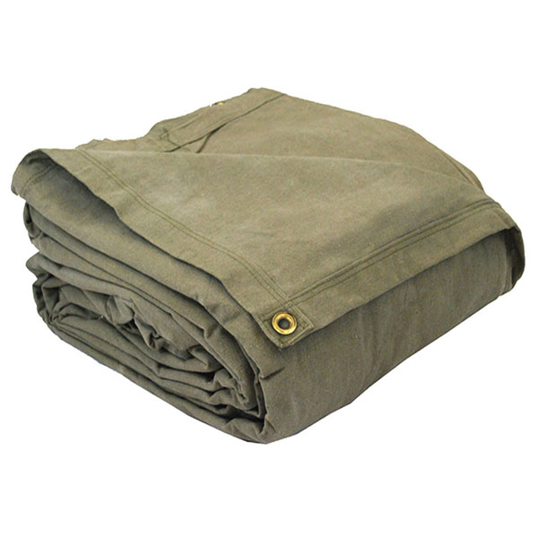 20' x 20' Canvas Tarp Olive Green FR