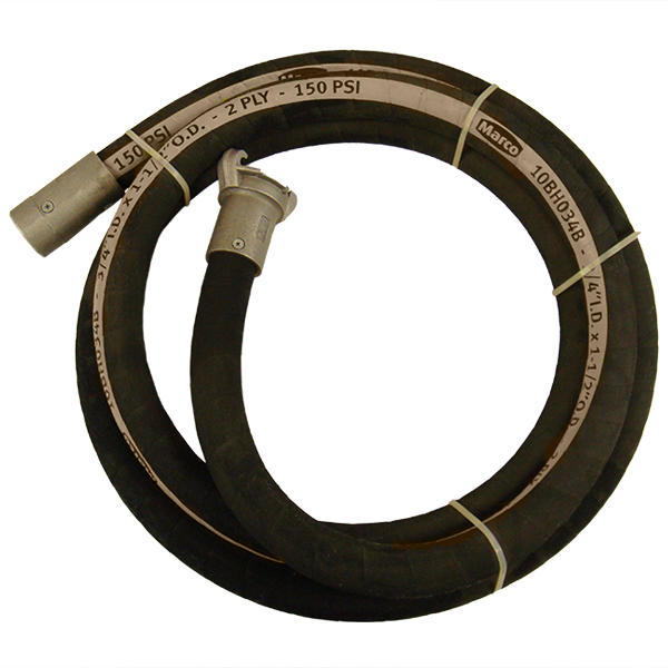 3/4" x 10' Blast Hose w/ Aluminum Coupling and Nozzle Holder