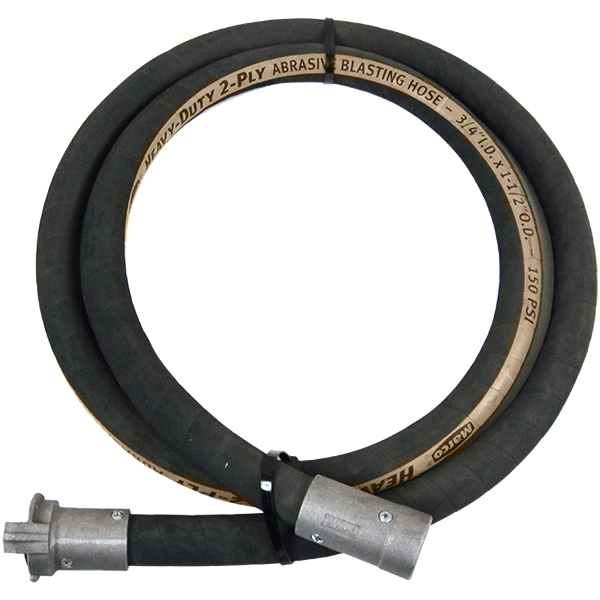 3/4" x 12.5' Blast Hose w/ Aluminum Coupling and Nozzle Holder