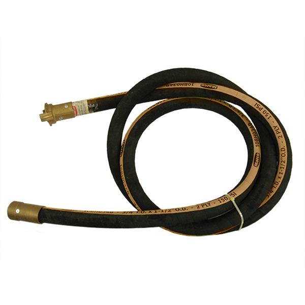 3/4" x 12.5' Blast Hose w/ Brass Coupling and Nozzle Holder