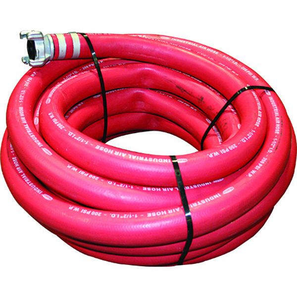 Air Hose 1-1/4" x 50' Red Coupled
