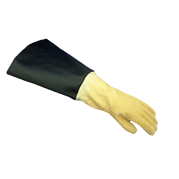Left Hand Blast Cabinet Glove, 33" x 7.5", Yellow