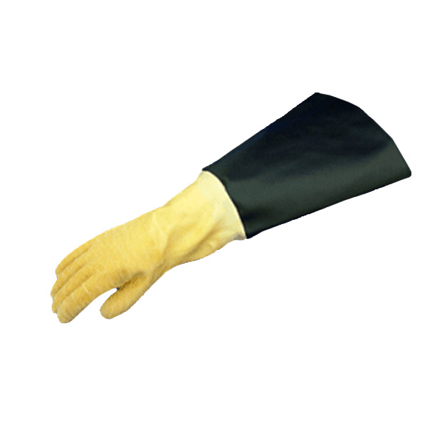 Right Hand Blast Cabinet Glove, 33" x 7.5", Yellow
