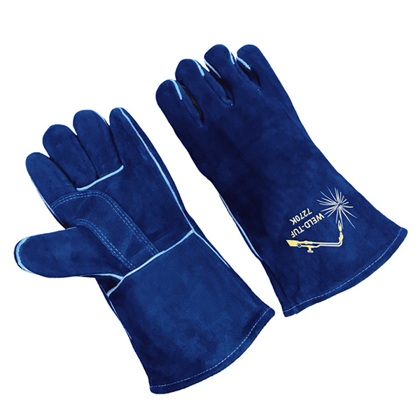 LEATHER GLOVE LINED;BLUE;PR 12 PAIR/PACKAGE