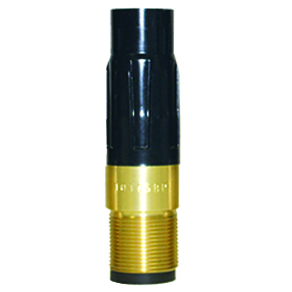 Nozzle Tungsten Carbide #5 Standard Entry, 1-1/4" Threads, Brass Poly