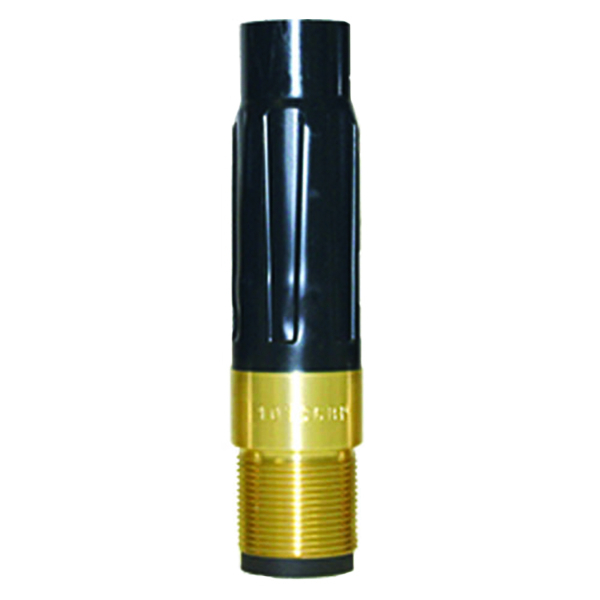 Nozzle Tungsten Carbide #6 Standard Entry, 1-1/4" Threads, Brass Poly