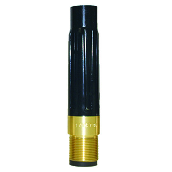 Nozzle Tungsten Carbide #7 Standard Entry, 1-1/4" Threads, Brass Poly