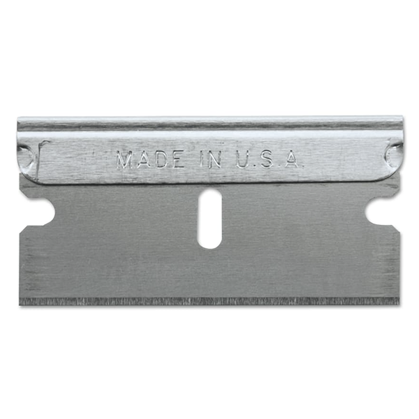 Single Edge Razor Blade, 1-1/2" Long, High Carbon Steel, 100/PK