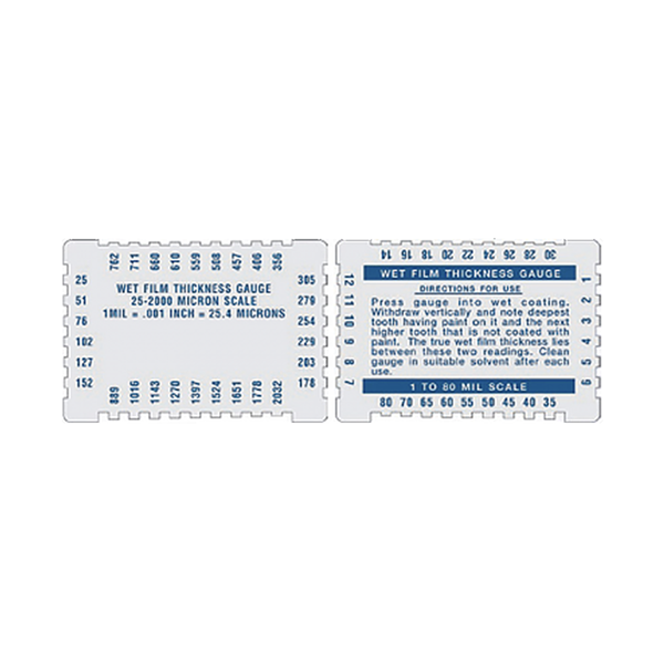 Wet Film Gauge Aluminum 1-80 Mils