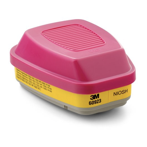 3M™ Organic Vapor Acid Gas P100 Cartridge Magenta & Yellow